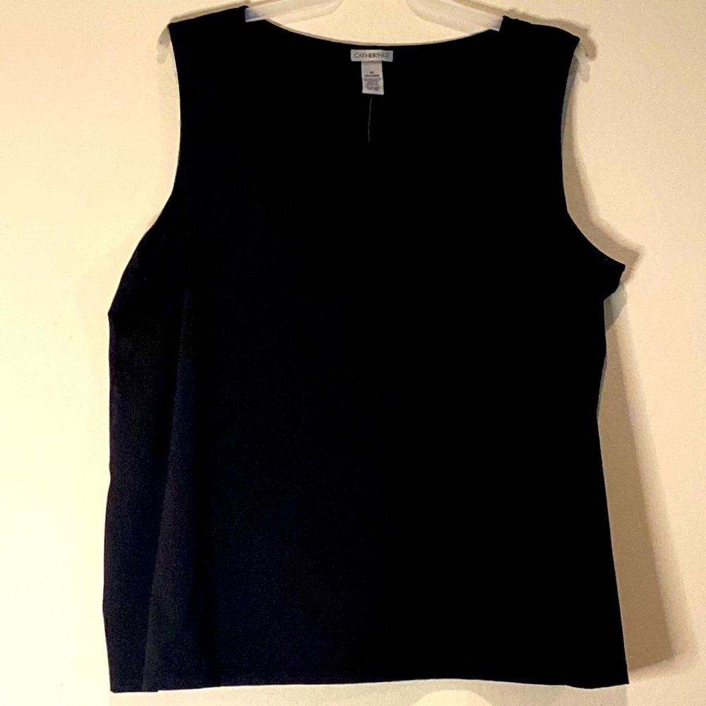 Plus size Black Catherine’s sleeveless 3X Top.